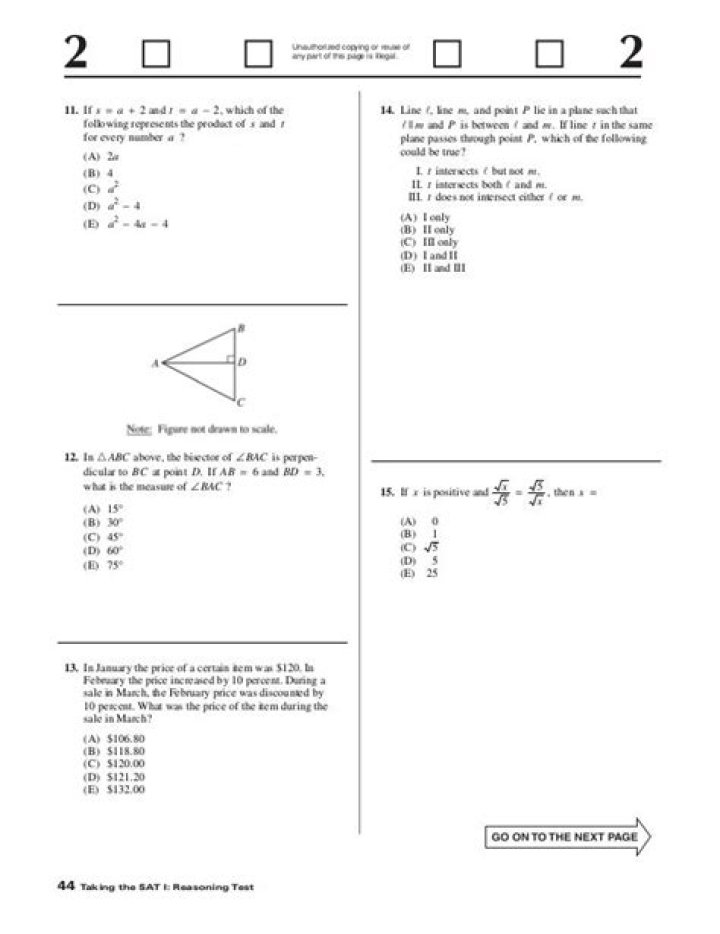 SAT Exam Sample Papers PDF with Answers