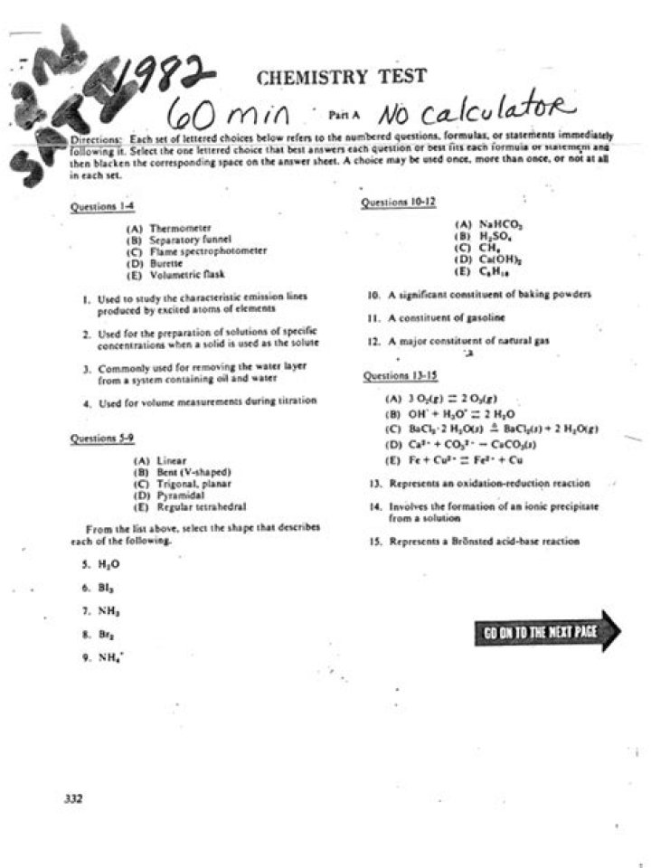 Sat II Chemistry Practice Test PDF for Success