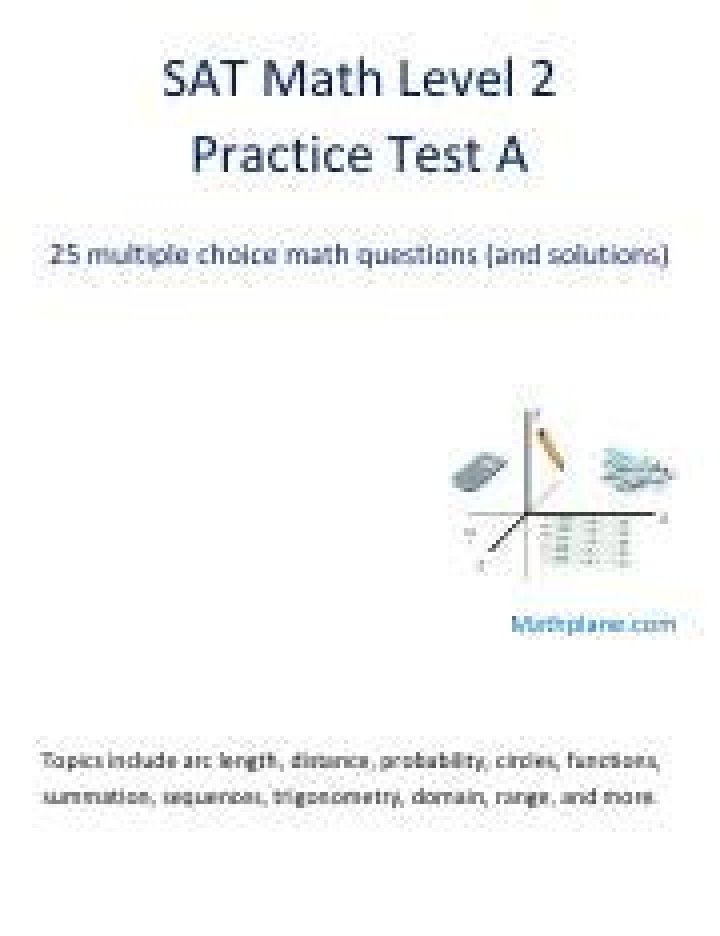 SAT II Math Level 2 Practice Test PDF – Full Download & Instant Results