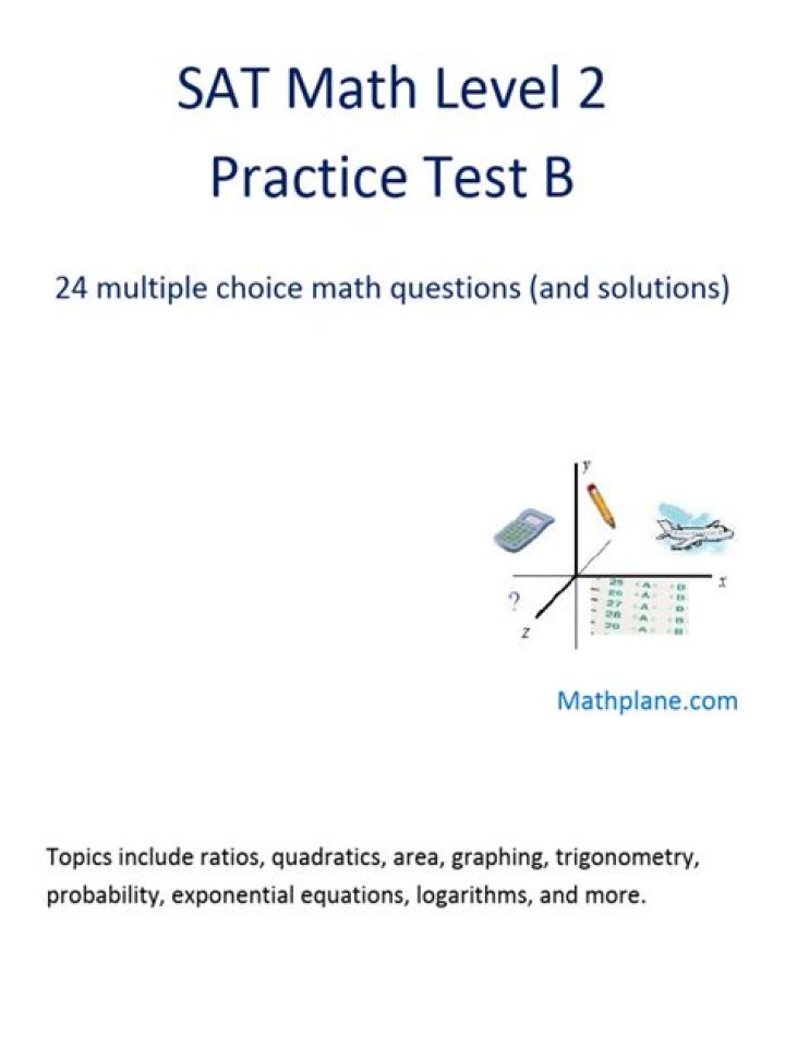SAT Math Level 2 Practice Test PDF – Instant Download
