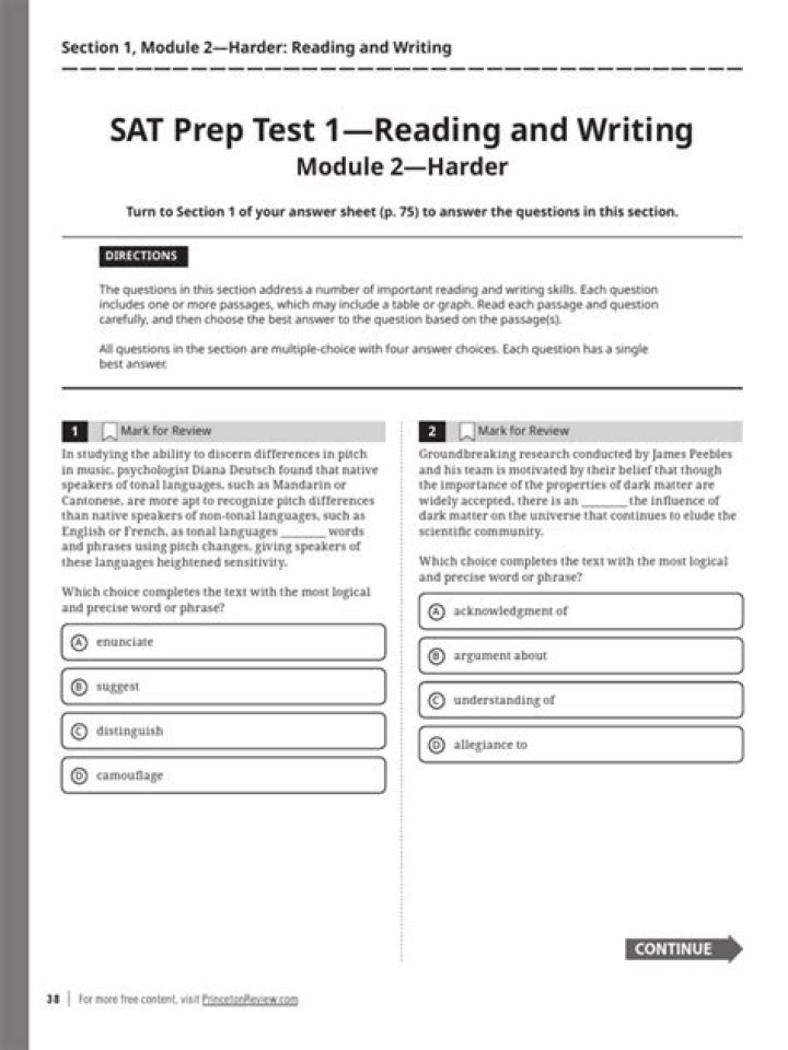 Free SAT Reading & Writing Practice Test PDF for Effective Test Prep