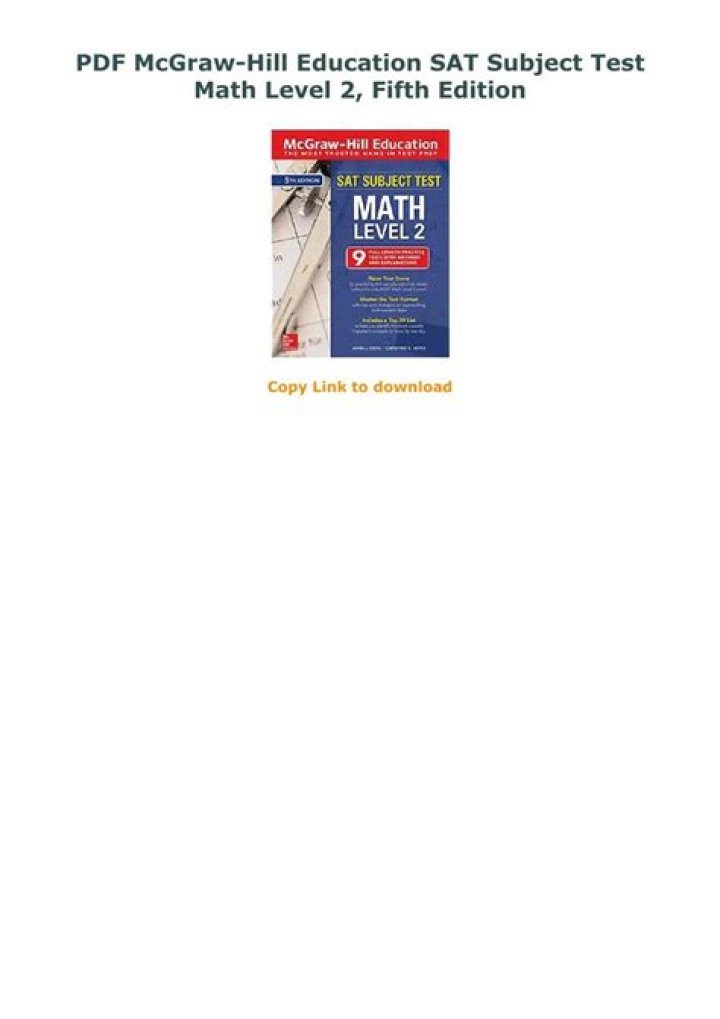 SAT Subject Test Math Level 2 PDF: Full Practice & Strategy Guide