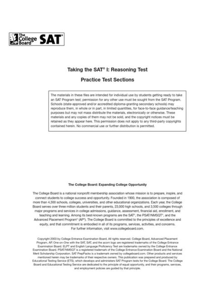 Free SAT Test PDF Download Now