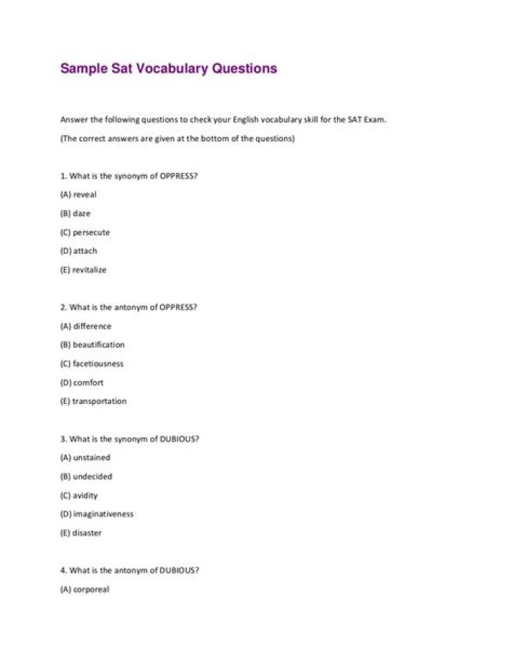 Free SAT Vocabulary Questions PDF Download – Practice & Prepare
