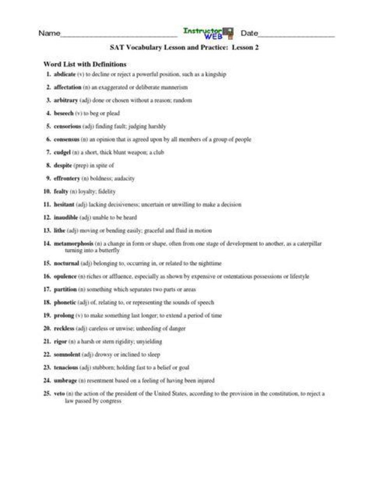 Free SAT Vocabulary Test PDF Download – Instant Practice Test