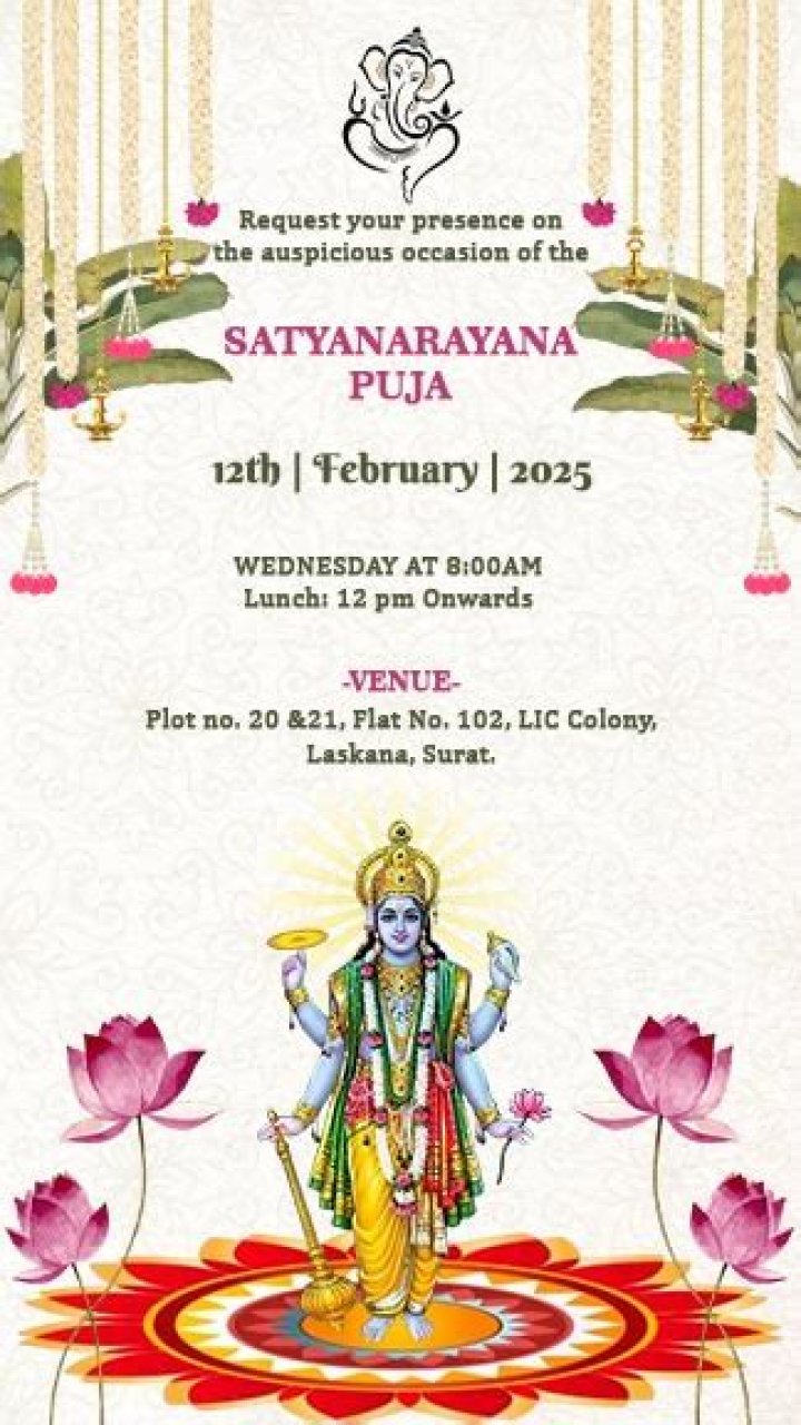 Satyanarayana Swamy Vratham Pooja List in Telugu PDF Download