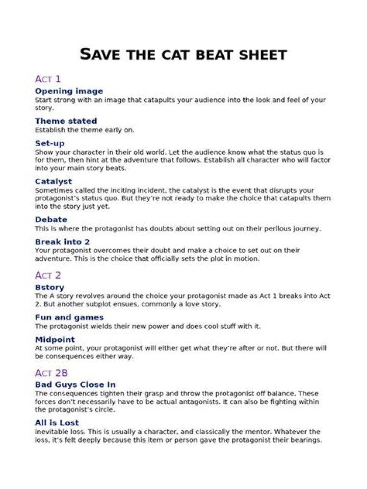 Save the Cat Novel Beat Sheet PDF: Master Story Structure for Writers