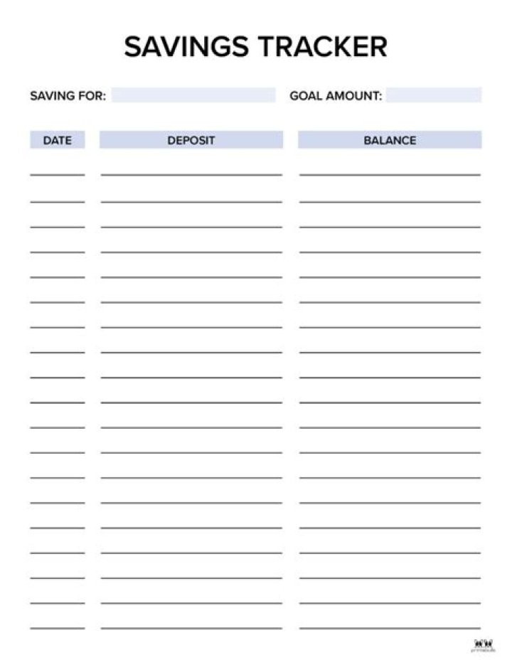 Free Savings Account Worksheet PDF – Track Your Savings Easily