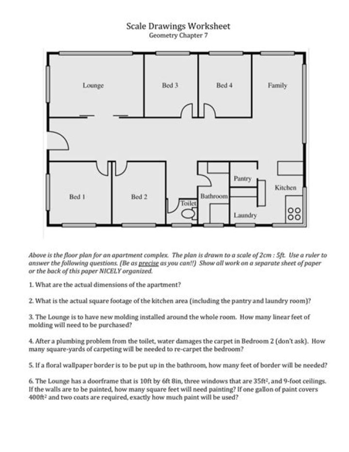 Scale Drawings Worksheet PDF – Free Printable Practice Sheets