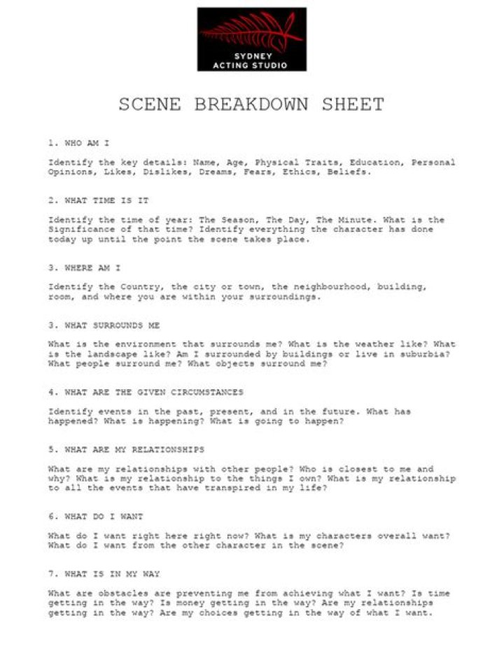 How to Create a Professional Scene Breakdown Sheet PDF