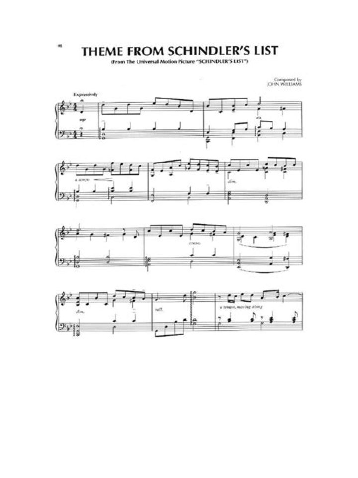 Schindler's List Piano Solo PDF – Full Orchestral Masterpiece