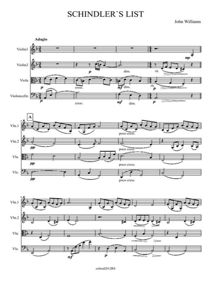 Schindler’s List Score PDF: Full Rating & Review Analysis
