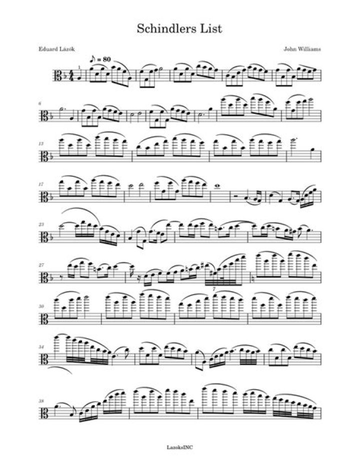 Schindler's List Violin PDF: Emotional Score of Survival