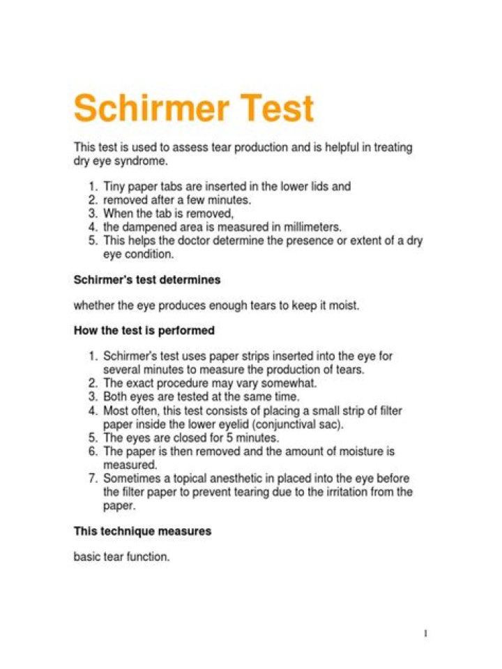 Schirmer Test PDF: Essential Guide & Downloadable Reports