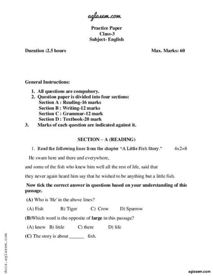 2020 Scholarship Exam Questions & Answers PDF – Free Download