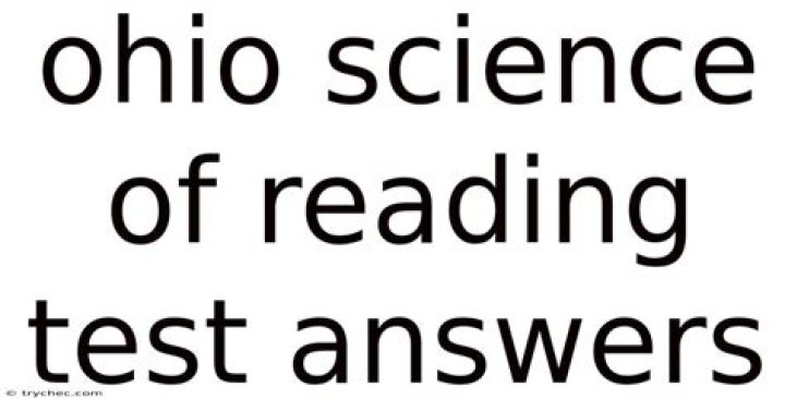 Science of Reading Ohio Answers PDF: Expert Guide & Answers
