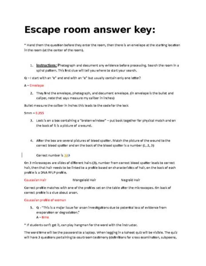 Scientific Method Escape Room Answer Key PDF – Solve & Learn