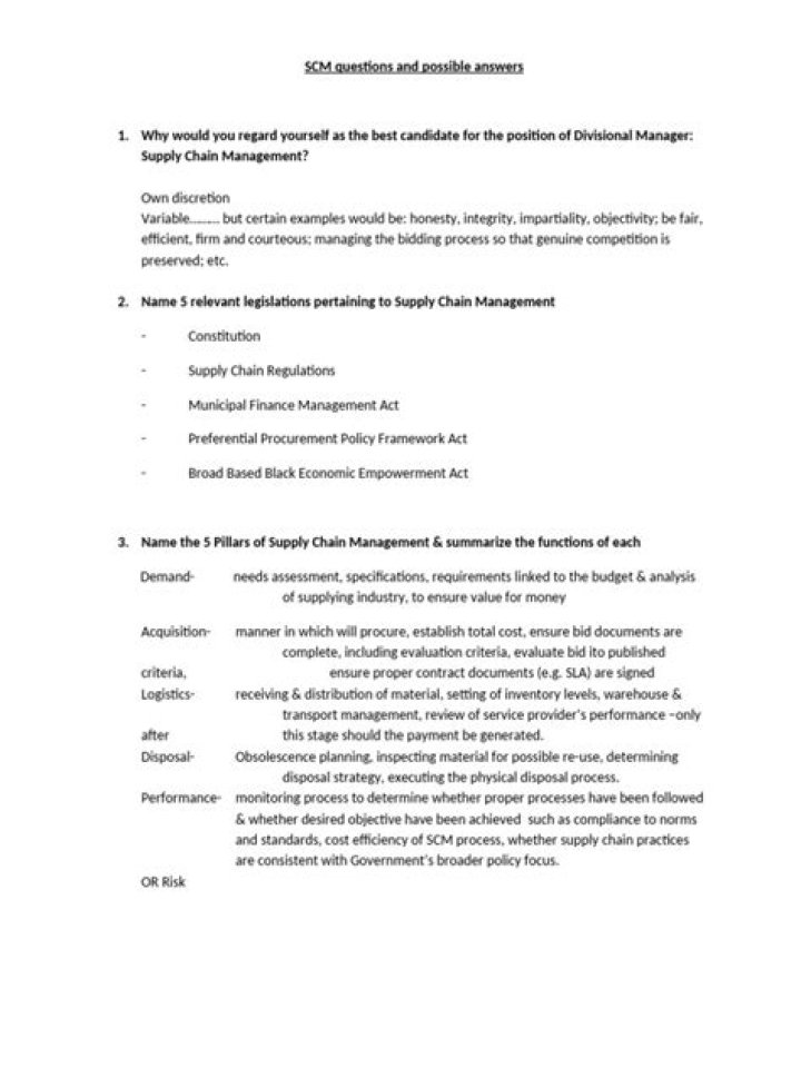 Top SCM Interview Questions and Answers PDF for 2025