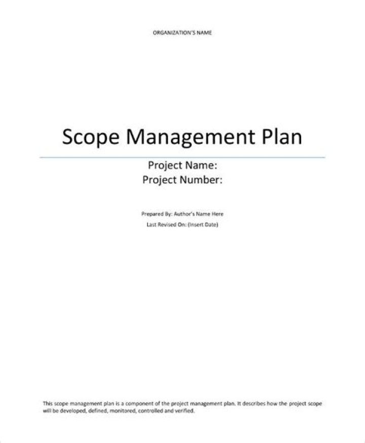 Scope Management Plan Example PDF: Expert Template & Guide