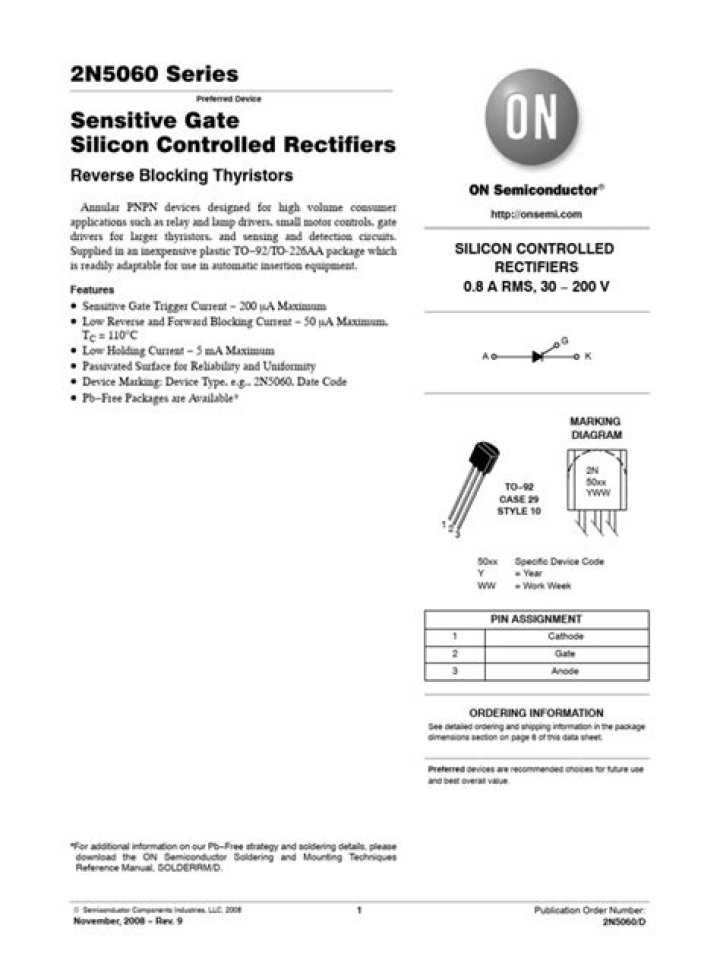 SCR Data Sheet PDF – Download Complete Technical Specification