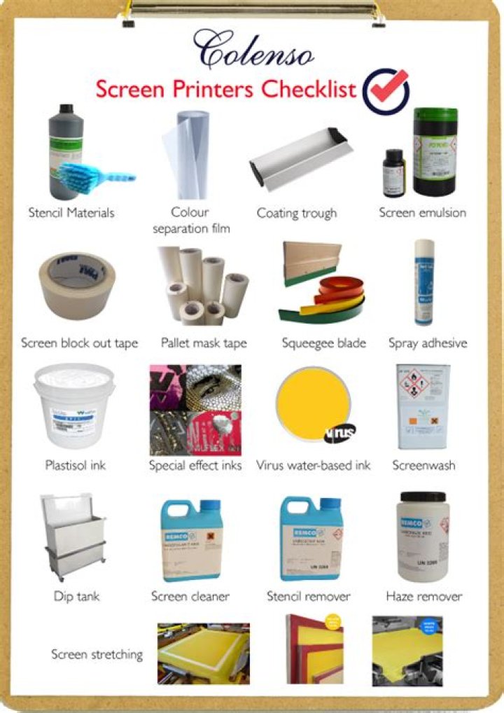 Complete Screen Printing Materials List PDF – Free Download