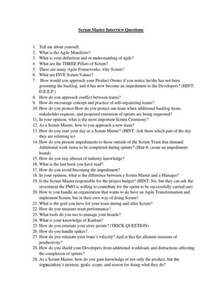 Scrum Master Interview Questions PDF: Master Common Skills