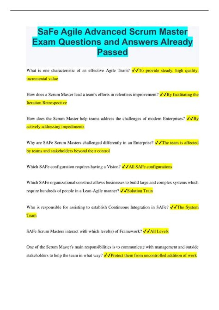 Scrum Master Questions and Answers PDF – Essential Insights for Agile Success