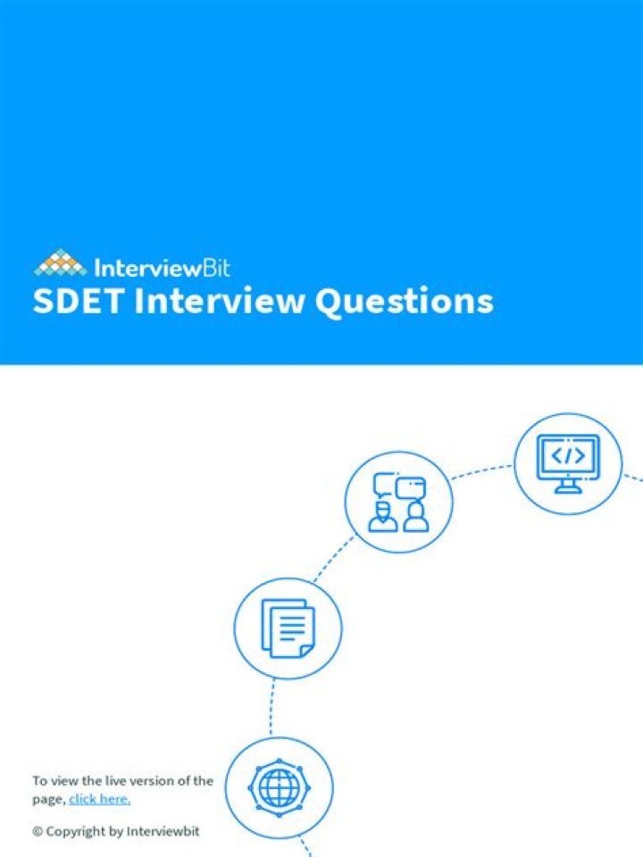 SDET Interview Questions PDF: Top 50 Practice Questions