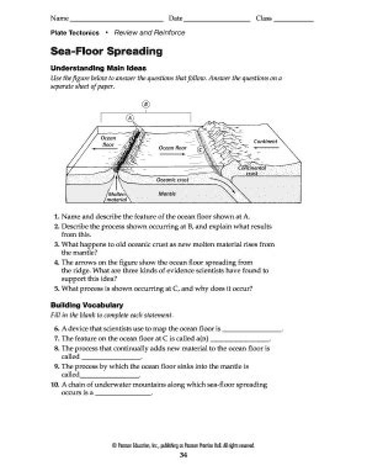 Seafloor Spreading Worksheet PDF Answer Key: Step-by-Step Guide