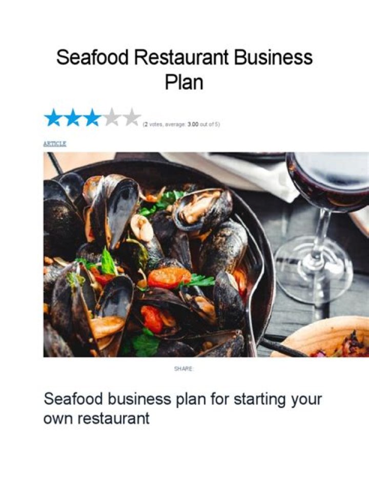 Seafood Restaurant Business Plan PDF: Perfect Start to Your Seafood Venture