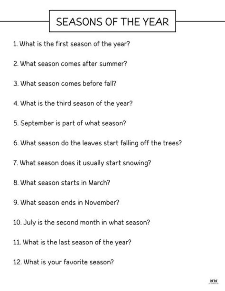 Seasons Questions & Answers PDF: Expert Answers for Every Time of Year