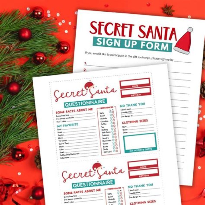 Free Secret Santa List Template PDF – Get Yours Now!