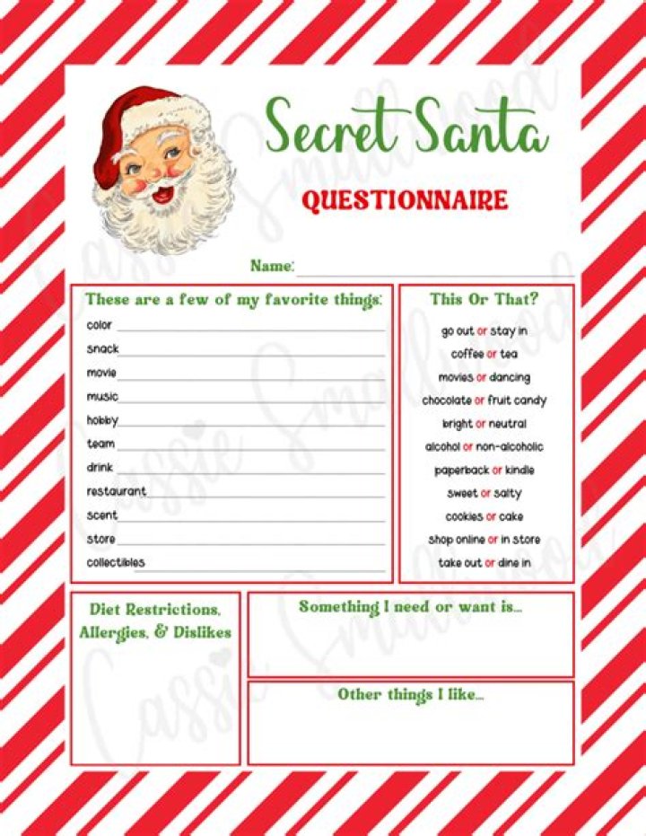 Secret Santa Questions PDF – Fun Ideas to Spark Joy This Holiday