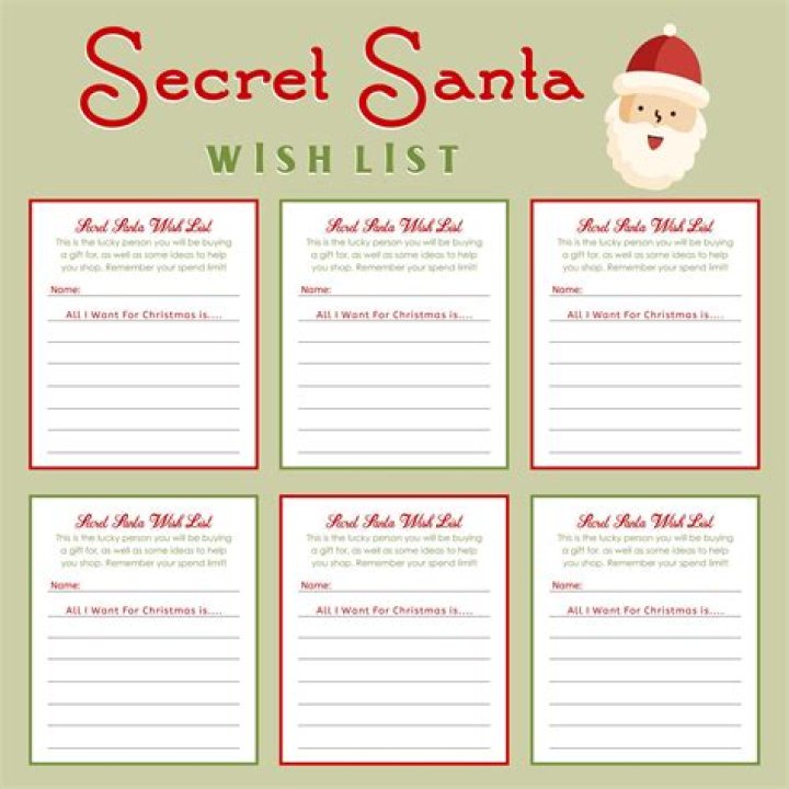Secret Santa Wish List PDF – Get Inspired & Print Now
