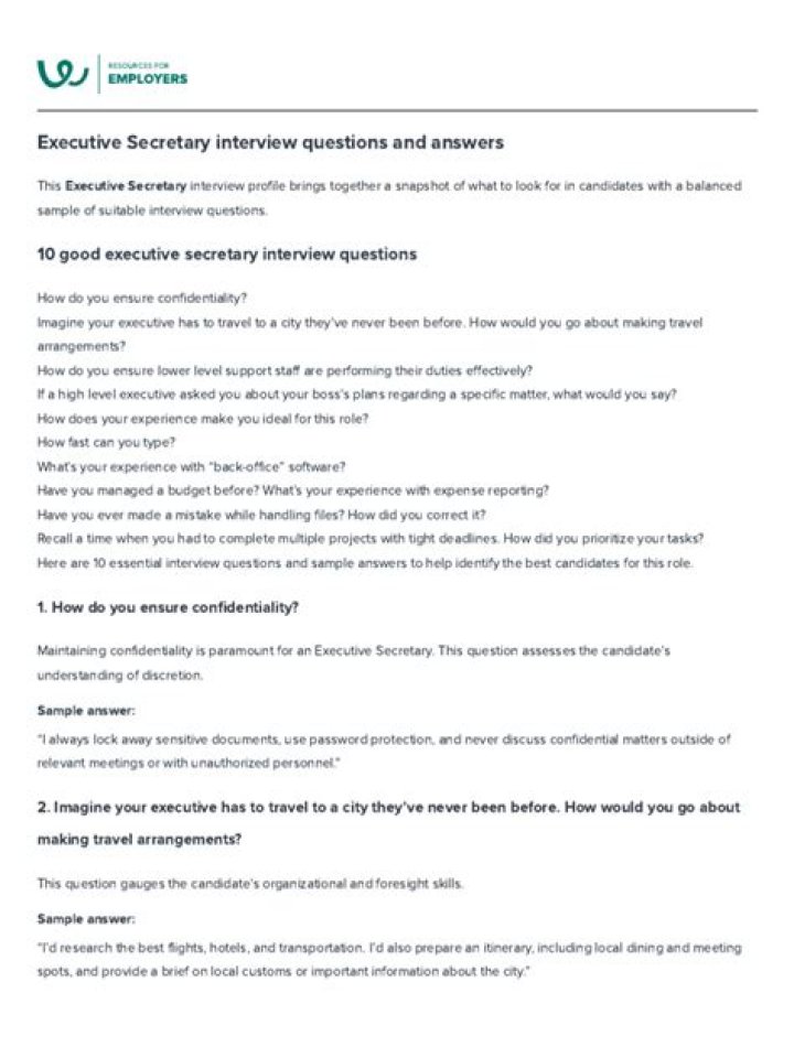 Top Secretary Interview Questions PDF – Get Prepared Now