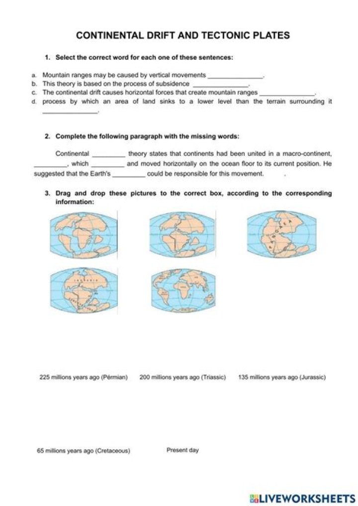 Section 9.1 Continental Drift Worksheet Answers PDF – Student Guide & Solutions