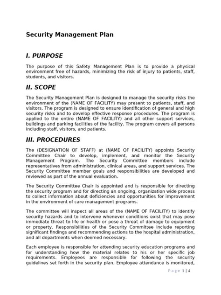 Security Management Plan PDF: Complete Guide for Effective Risk Control