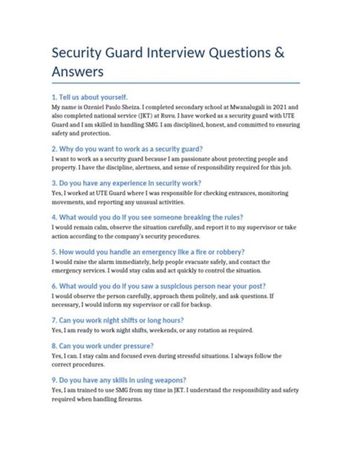 Security Officer Interview Questions & Answers PDF – Download Now