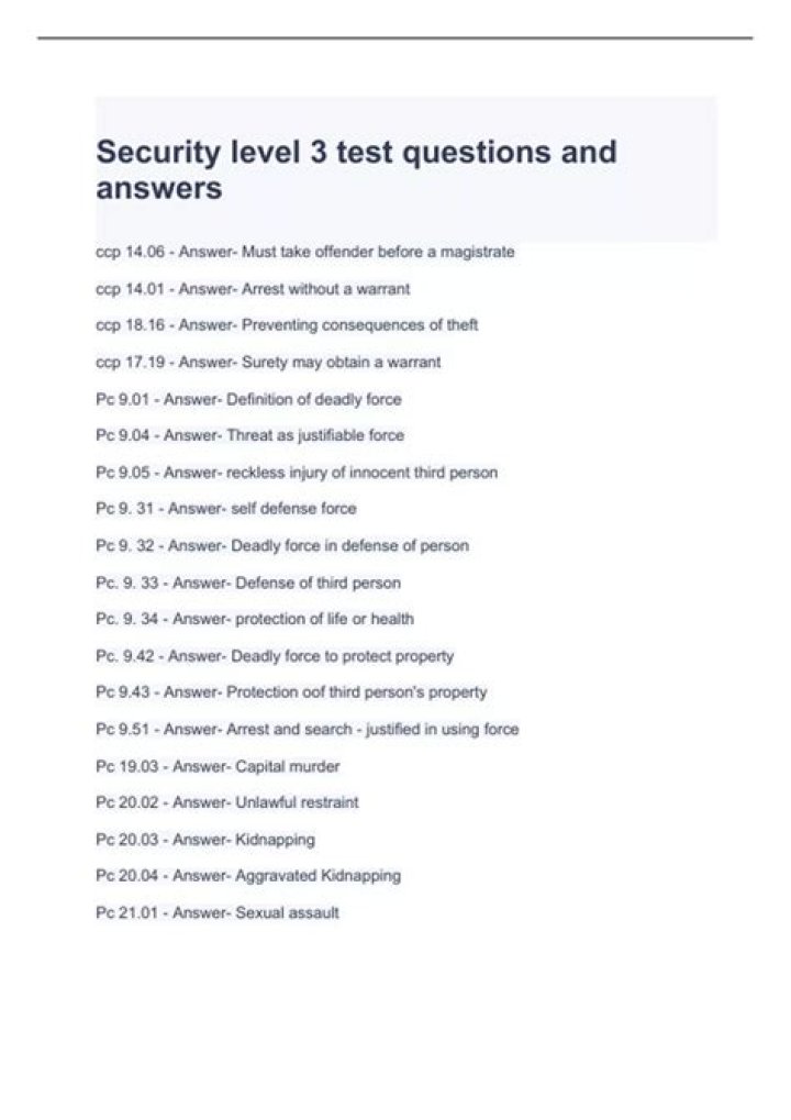 Top Security Test Questions PDF for Cyber Safety