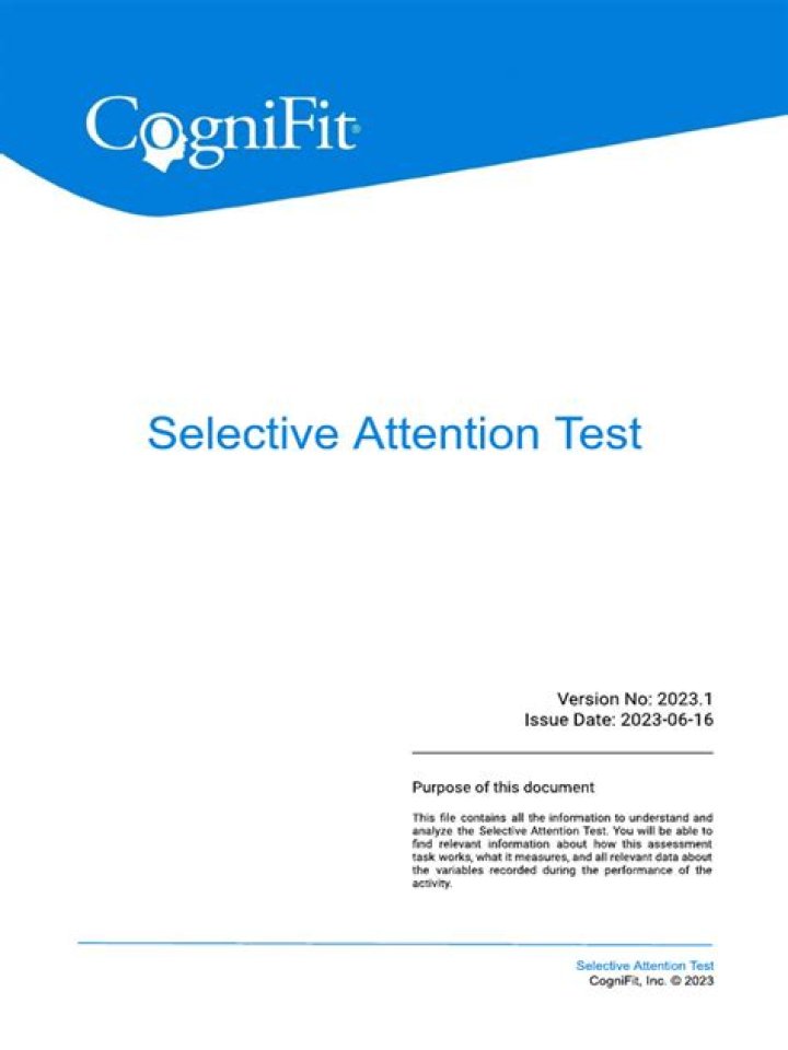 Selective Attention Test PDF: Sharpen Your Focus & Boost Concentration