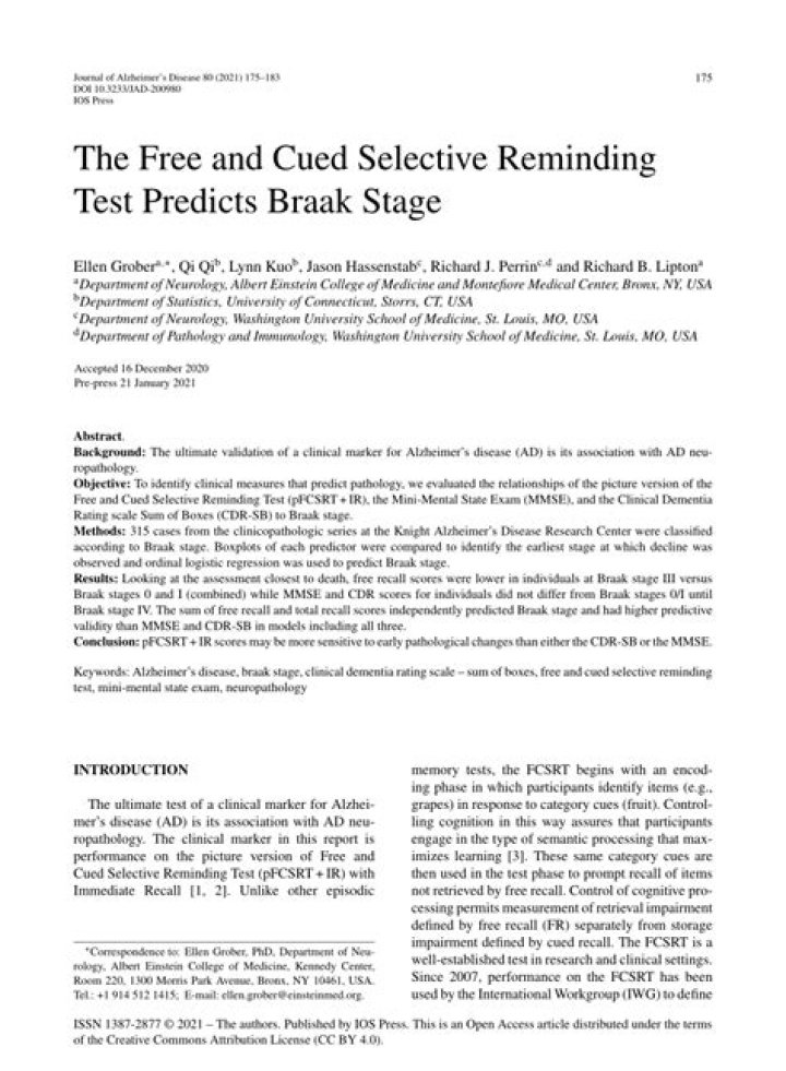 Boost Memory Recall with the Selective Reminding Test PDF