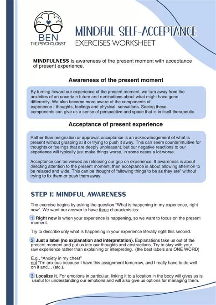 Self Acceptance Worksheet PDF: Transform Your Mindset