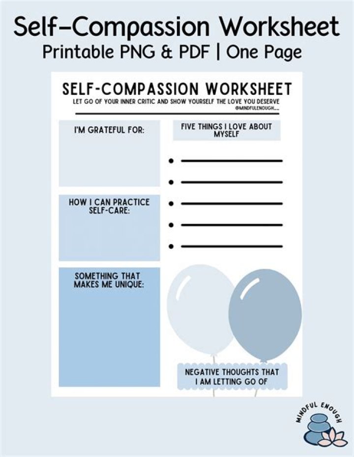 Self-Compassion PDF Worksheet: Heal Your Mind with Ease