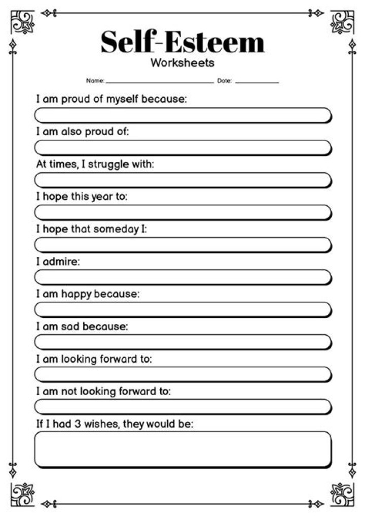 Self-Esteem Worksheets for Teens PDF: Build Confidence & Resilience