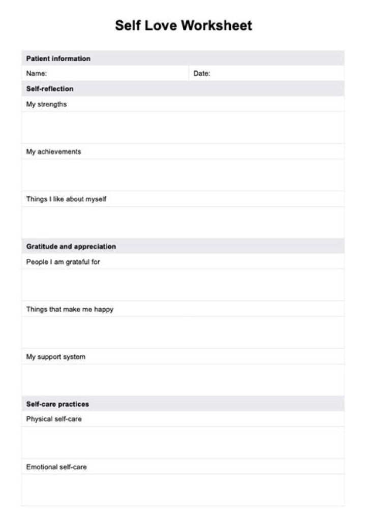 Self-Love Worksheets PDF: Transform Your Relationship with Yourself Today
