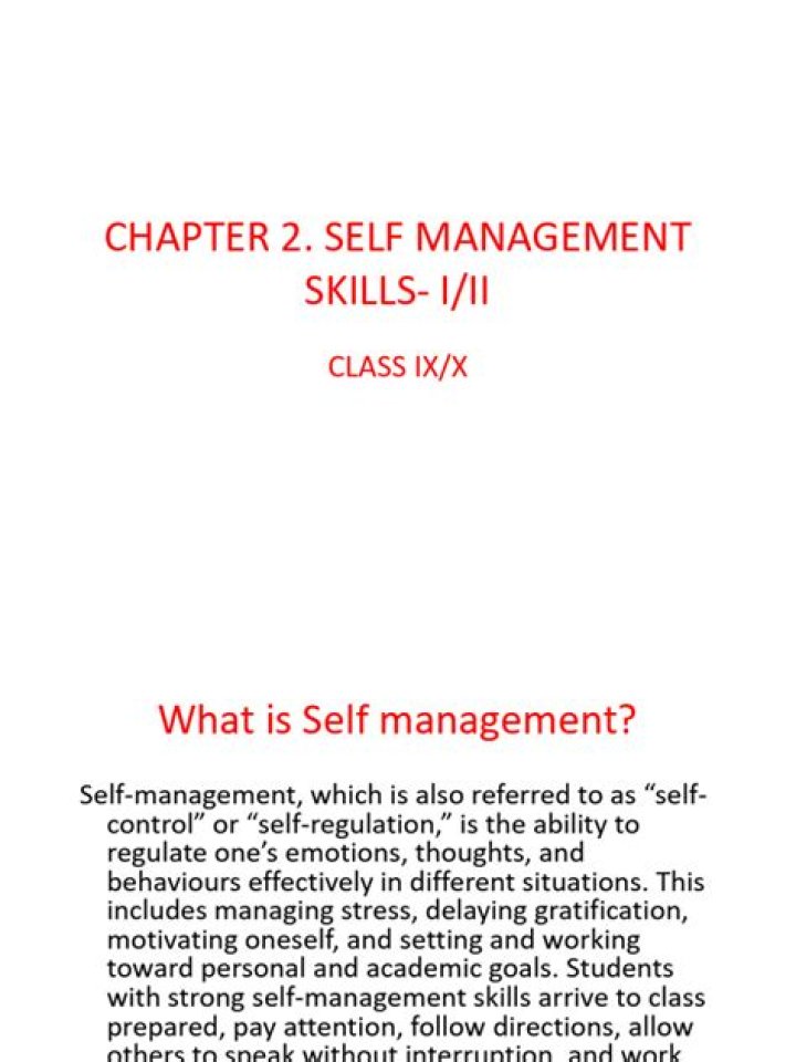 Essential Self-Management Skills for Students: A PDF Guide