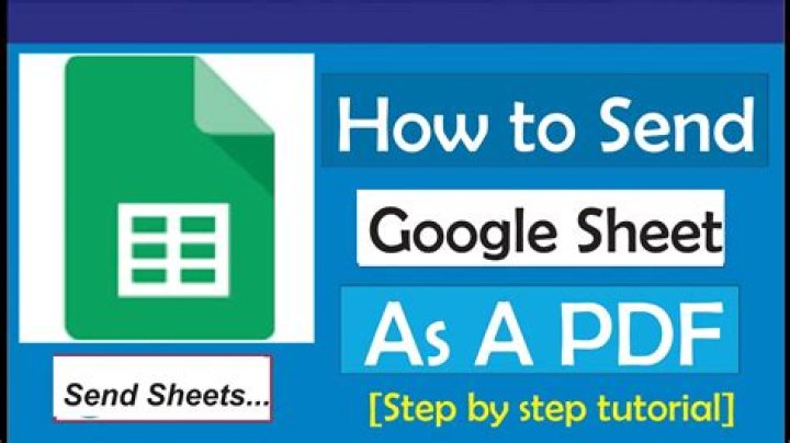 Send G Suite Sheets as PDF – Easily Convert & Download