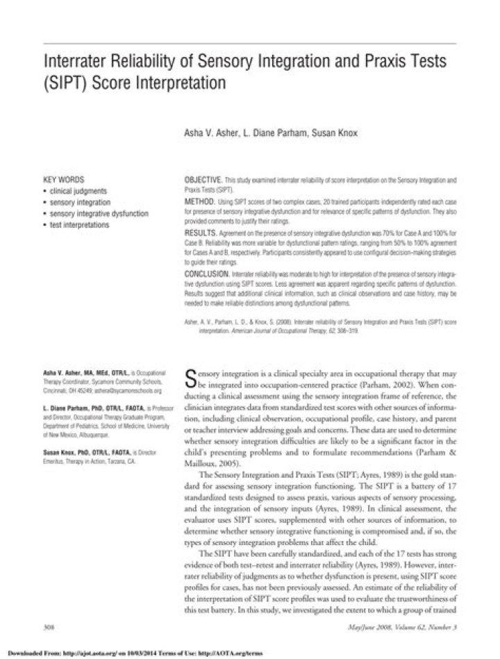 Sensory Integration and Praxis Test PDF: Full Assessment Guide
