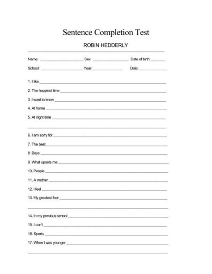 Sentence Completion Test Psychology PDF: Boost Your Cognitive Assessment Skills