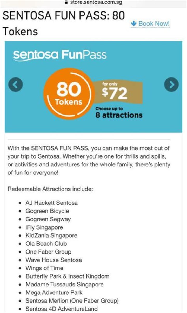 Sentosa Fun Pass Token List PDF – Access All Attractions Easily